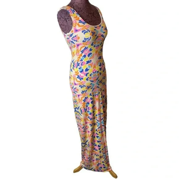Mara Hoffman Sz S Geo Maxi Jersey Knit Dress NEW - Picture 3 of 9